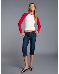 Bershka - Long Sleeve Raglan T-shirt - Lyst