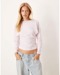 ASOS - Batwing Cinched Slash Neck Draped Top - Lyst