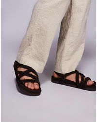 ASOS - Cross Strap Rope Sandals - Lyst