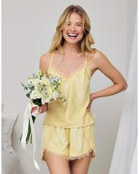 Chelsea Peers - Satin Tulip Hem Lace Trim Cami Short Pyjama Set - Lyst