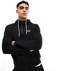 EA7 - Armani Front & Back Logo Sweat Full Zip Hoodie And jogger Tracksuit - Lyst