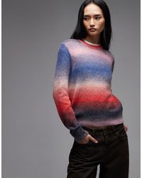 Lacoste - – mehrfarbiger strickpullover mit farbverlaufsstreifen - Lyst