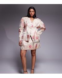 ASOS - Curve Co-ord Jacquard Mini Skirt - Lyst