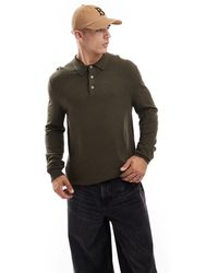 Jack & Jones - Polo boutonné en maille - kaki - Lyst