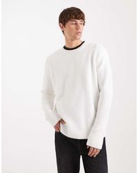 ASOS - Relaxed Knitted Crew Neck Jumper - Lyst