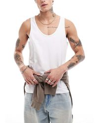 ASOS - Canotta Basic Regular Fit Bianca - Lyst