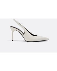 Stradivarius - Leather Effect Heeled Shoes - Lyst
