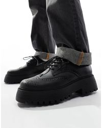 ASOS - Chunky Lace Up Brogue Shoes - Lyst
