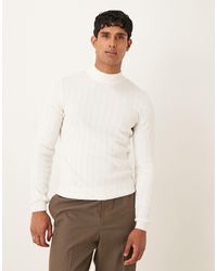 ASOS - Muscle Fit Long Sleeve Knitted Rib Turtle Neck T-shirt - Lyst