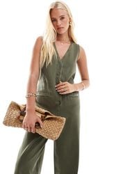 ASOS - – ärmelloser jeans-jumpsuit - Lyst