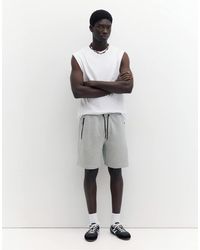 Pull&Bear - Bermuda molletonné coupe classique - chiné - Lyst