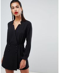 donna morgan tuxedo jumpsuit