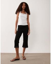 ASOS - Flared legging Capri Trouser With Eyelet Detail - Lyst