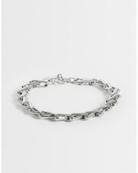 ASOS - Crossed Links Chain Bracelet - Lyst