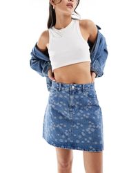Vero Moda - Denim A-line Mini Skirt - Lyst
