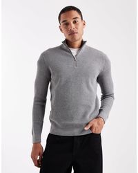 Only & Sons - Pull côtelé à col zippé - Lyst