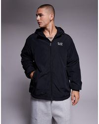 EA7 - Armani Nylon Hooded Jacket - Lyst