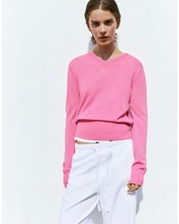 Pull&Bear - V-Neck Jumper - Lyst