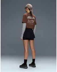 Oysho - Boxy Cotton Blend Short-Sleeved T-Shirt With Print - Lyst