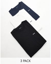 BOSS - Boss – bodywear – 3er-pack t-shirts - Lyst