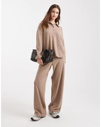 Miss Selfridge - Brushed Jersey Wide Leg Trouser Co-Ord - Lyst