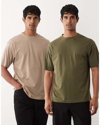 ASOS - Essentials 2 Pack Relaxed T-Shirts - Lyst