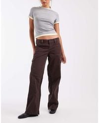 Hollister - Low Rise Wide Leg Adjustable Waist Pants - Lyst