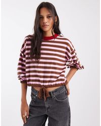 ASOS - Pull en maille à rayures avec cordon - Lyst