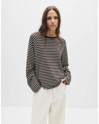 Pull&Bear - T-Shirt A Righe Con Maniche Raglan Lunghe - Lyst