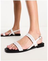 Love Moschino - Studded Flat Sandals - Lyst