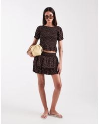 ONLY - Polka Dots Ruffle Mini Skirt Co-ord - Lyst