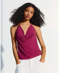 Bershka - Draped Halter Top - Lyst