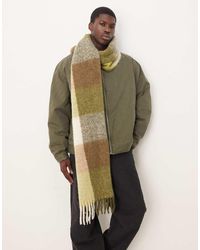ASOS - Bufanda A Cuadros Extragrande De Tejido Liso De - Lyst