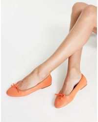 Mango - Leather Ballet Flat - Lyst