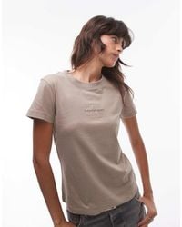 Calvin Klein - Smal T-Shirt Met Monologo - Lyst