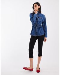 ASOS - Utility Denim Jacket With Cinched Waist - Lyst