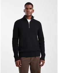 Jack & Jones - Knitted Quarter Zip Jumper - Lyst