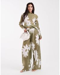 Object - Plisse Wide Leg Trouser Co-ord - Lyst