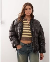 Noisy May - Shiny Puffer Jacket - Lyst
