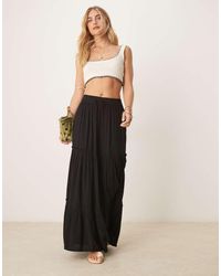 Vila - Tiered Boho Maxi Skirt - Lyst