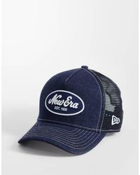 KTZ - Patch Logo Womens 9forty Denim Trucker Cap - Lyst