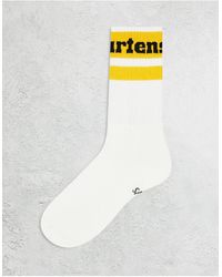 Dr. Martens - Athletic - calzini bianchi e gialli con logo - Lyst