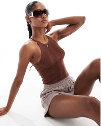 Brave Soul - Gebreid Cropped Hemdje - Lyst