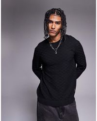ARMANI EXCHANGE - Maglione Girocollo Testurizzato Con Logo - Lyst