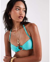 New Look - Bandeau Bead Detail Bikini Top - Lyst