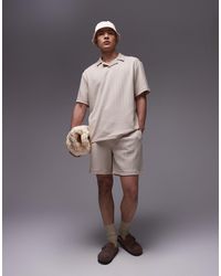 TOPMAN - – oversize-shorts aus jersey mit oversize-schnitt und plissierter knitterstruktur - Lyst