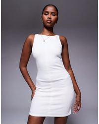 ASOS - Denim Stretch Mini Dress With Seam Detail - Lyst