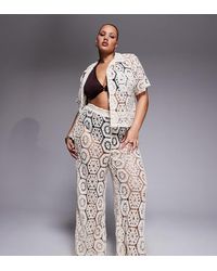 South Beach - Wide Leg Crochet Trouser - Lyst