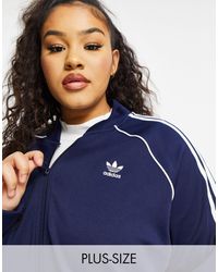 adidas originals three stripe bell sleeve track jacket in black