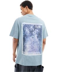 Collusion - Pique T-shirt With Polaroid Flowers Back Print - Lyst